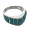 Turquoise Inlay Sterling Silver Jewelry Ring Size 8-1/2 VX36582